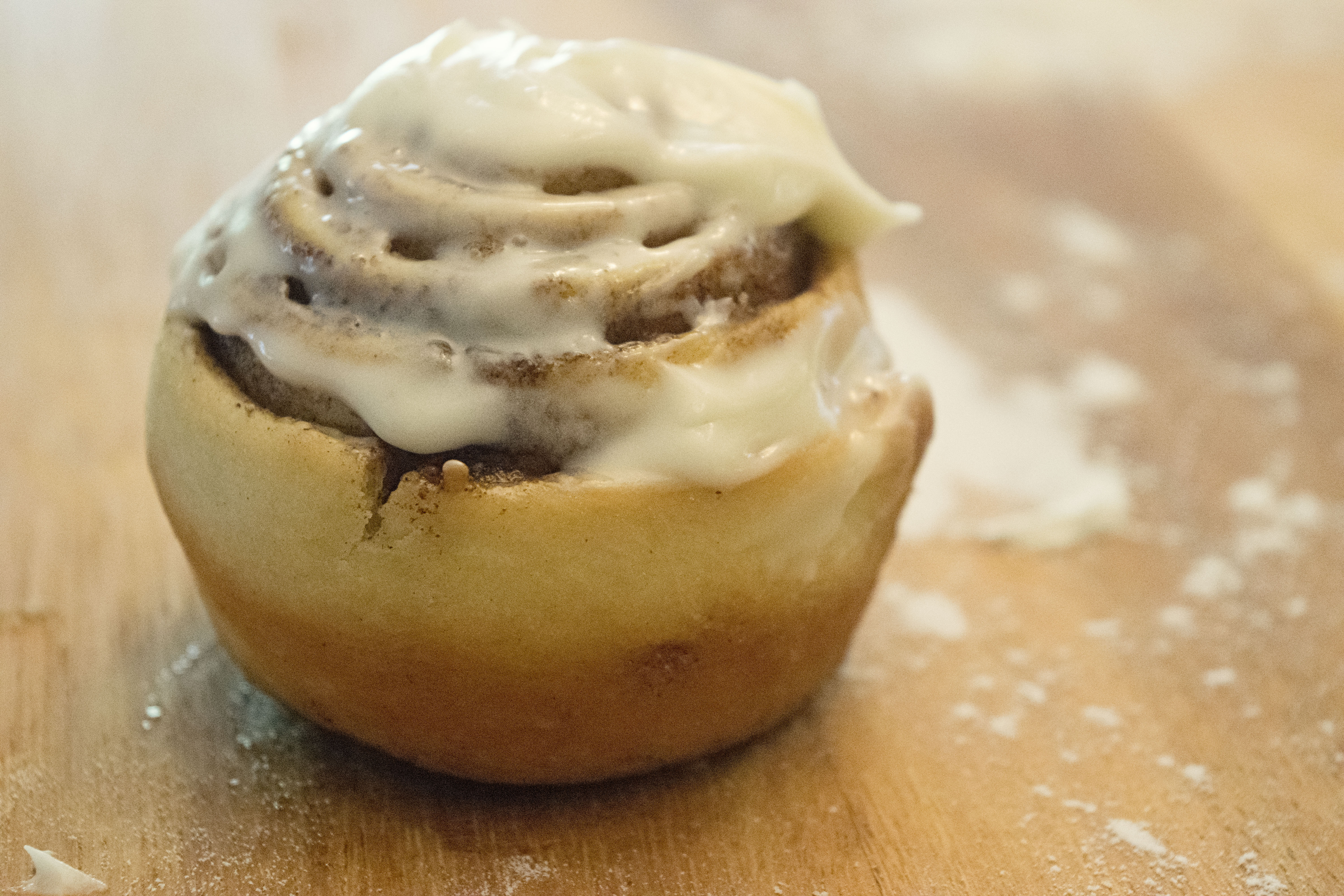 chai spice cinnamon rolls with cardamom icing