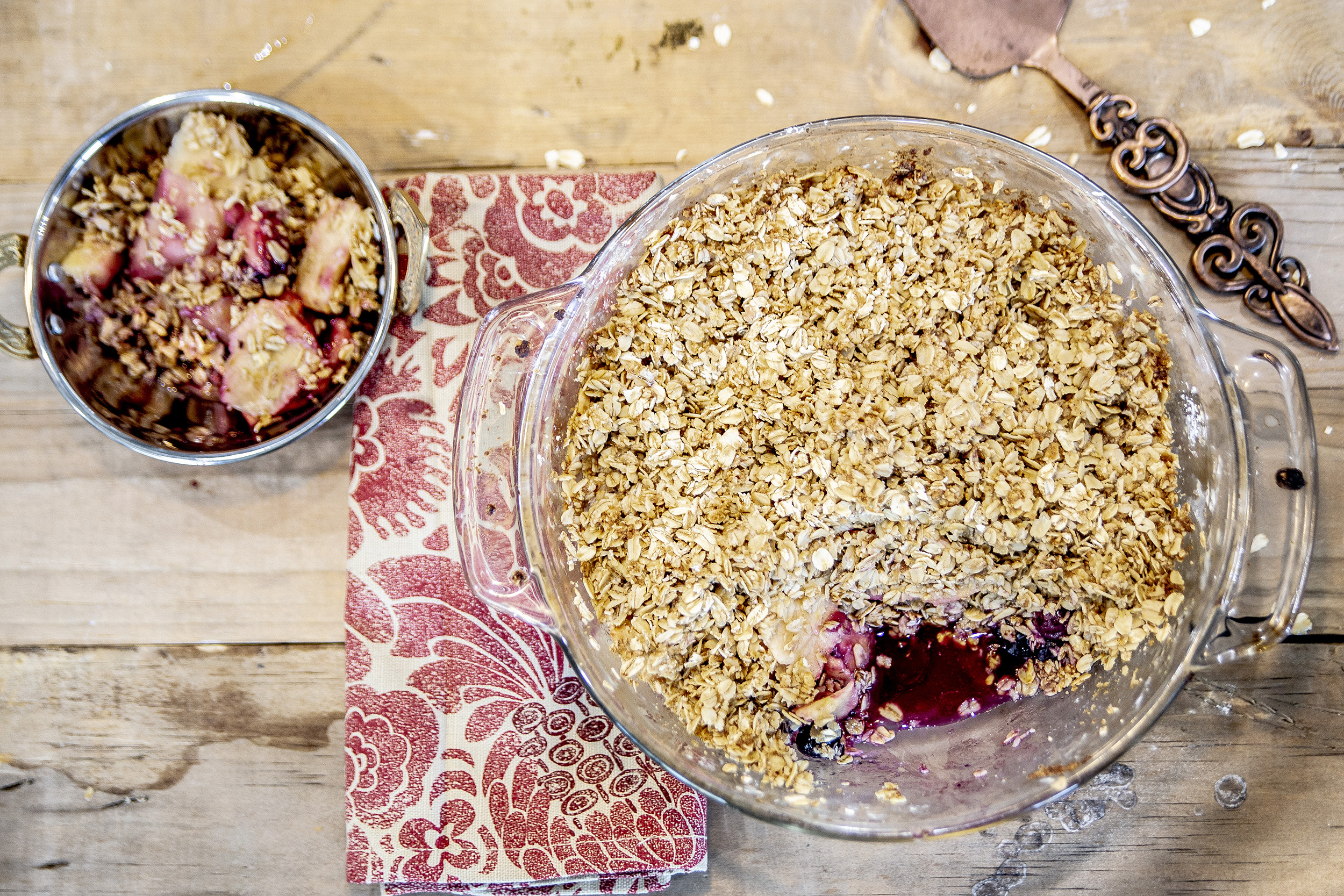 Pear and Blueberry Breakfast Crisp (Gluten Free)