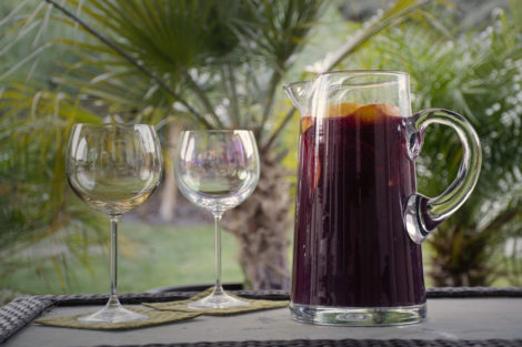 red wine citrus fruit refreshing summer cocktail