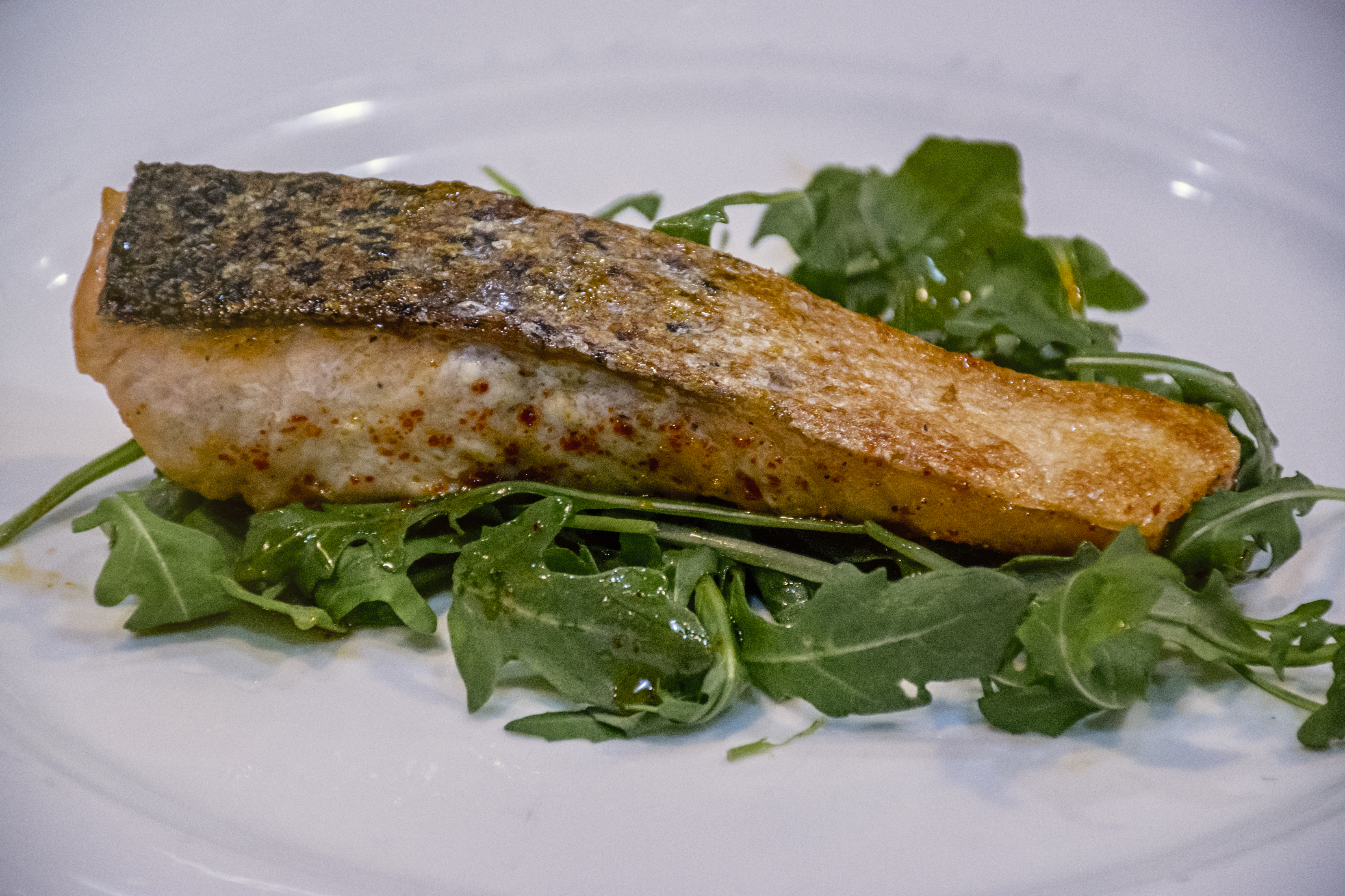 crispy skin salmon with sweet chili sauce